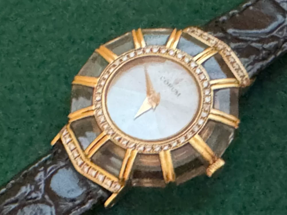 Corum Princess Limelight 18k Gold and Diamond Over Crystal Ladies Watch, Rare! - Image 5