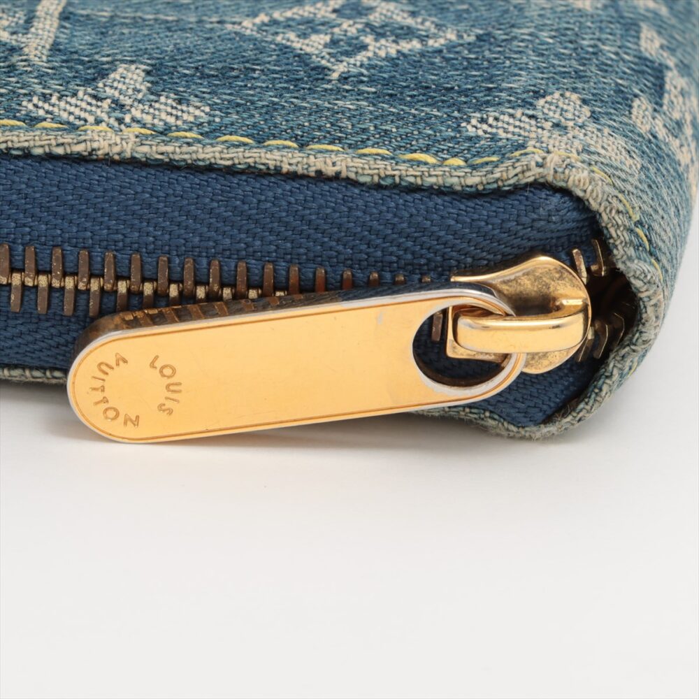 Louis Vuitton Monogram Denim Zippy Wallet M95341 CA4017 Good Condition From California - Image 5