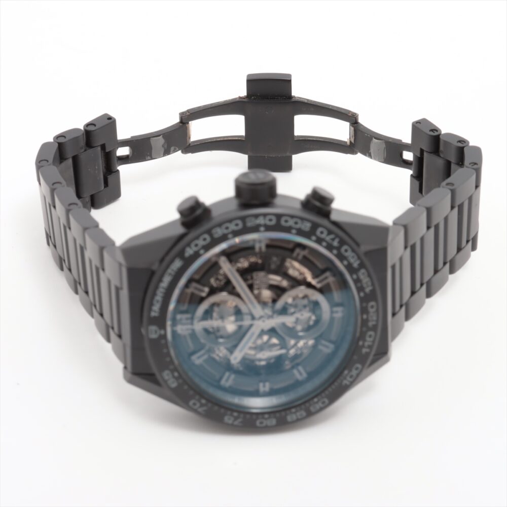 TAG Heuer Carrera Calibre Heuer 01 CAR2A91 Ceramic Bracelet 45mm Skeleton Watch Box Papers US Seller - Image 6