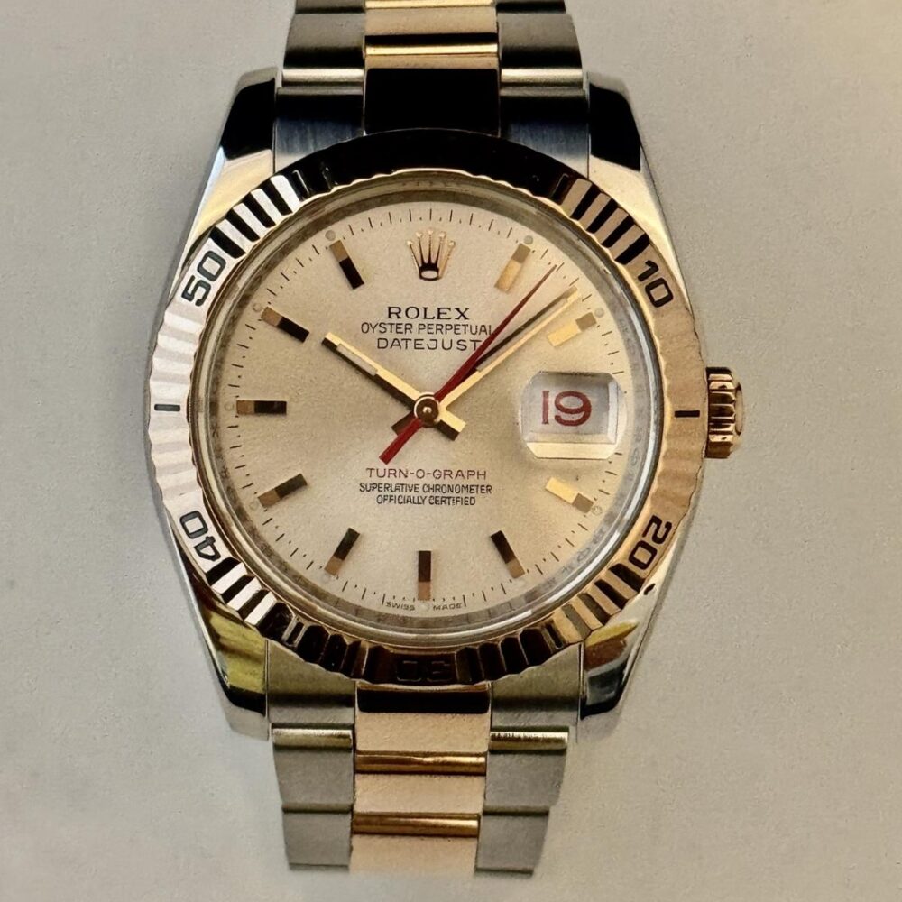 Rolex Datejust Turn-O-Graph 116261 Rose Gold/SS Excellent Condition w Box US Seller