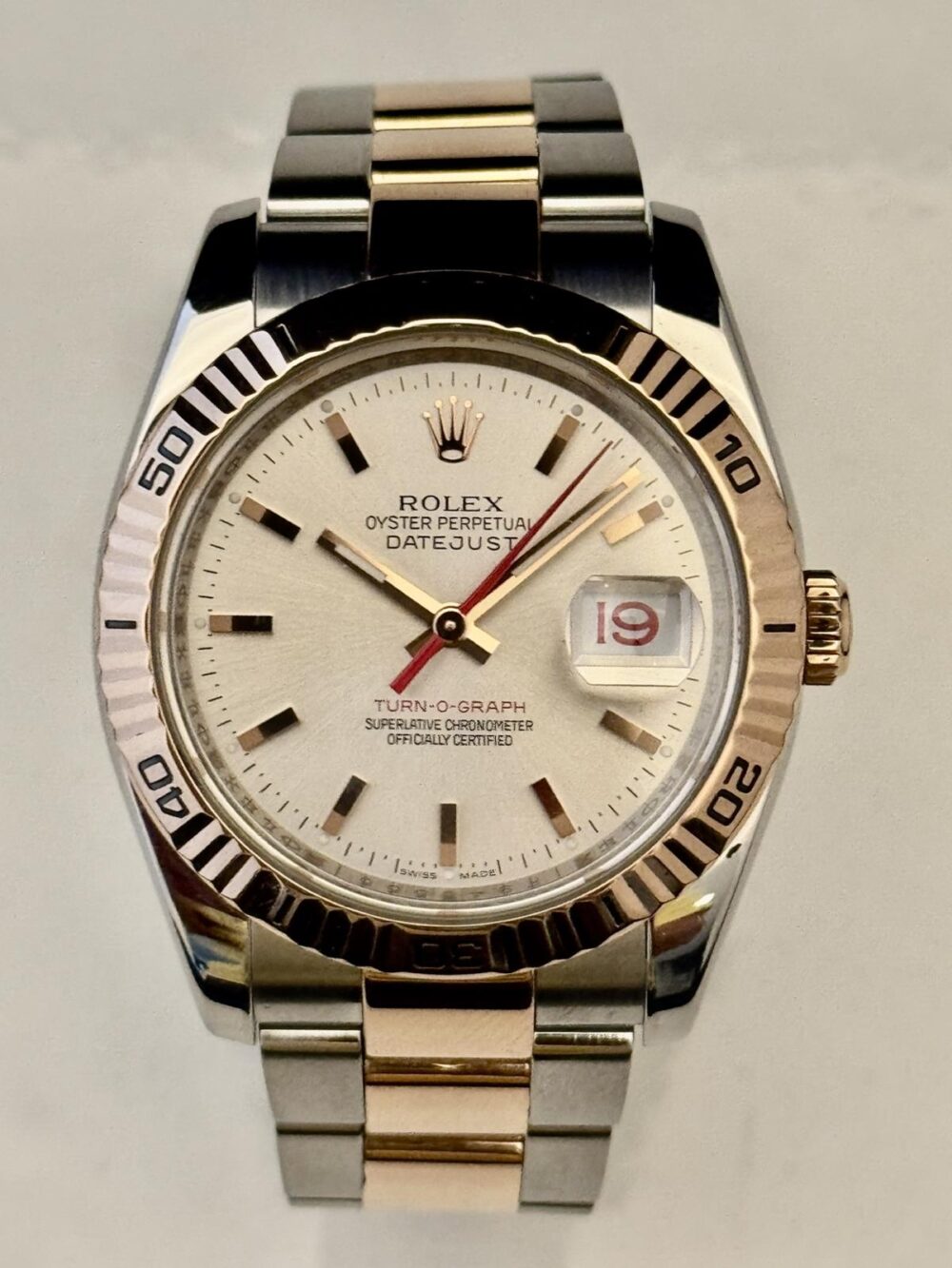Rolex Datejust Turn-O-Graph 116261 Rose Gold/SS Excellent Condition w Box US Seller - Image 9
