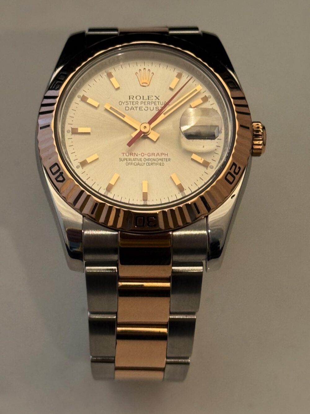 Rolex Datejust Turn-O-Graph 116261 Rose Gold/SS Excellent Condition w Box US Seller - Image 8