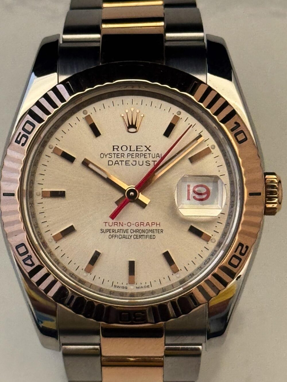 Rolex Datejust Turn-O-Graph 116261 Rose Gold/SS Excellent Condition w Box US Seller - Image 7